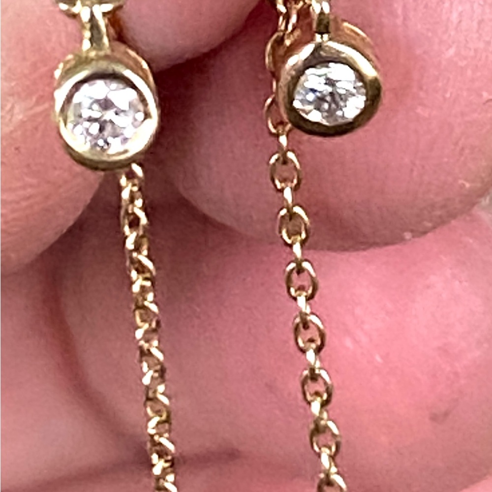 Scosha Diamond Threader Earrings - Picture 2 of 2